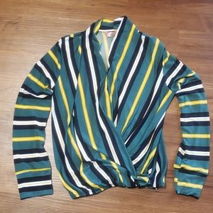 Women's Large blouse, polyester/spandex mix